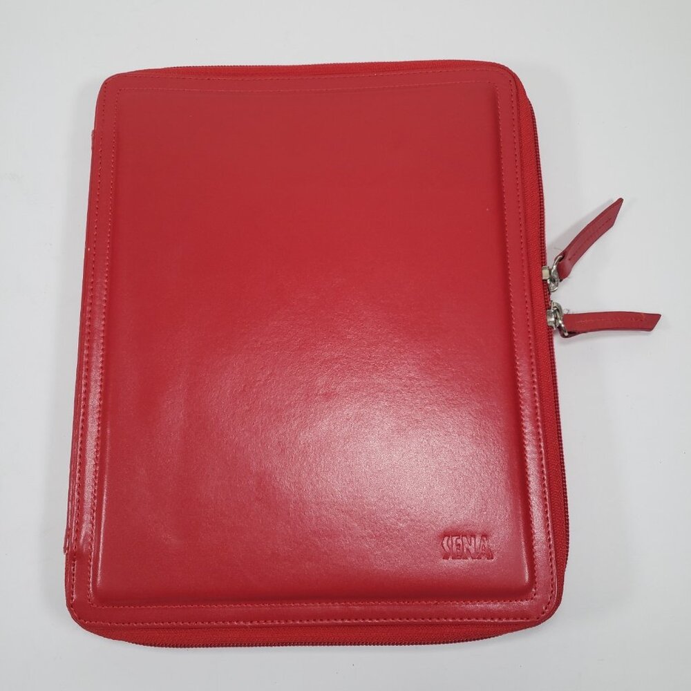 Sena Zipbook Red Leather Fits 8" x 10" Tablet Cover